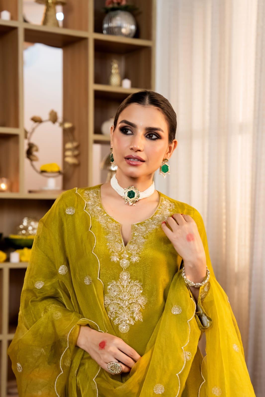 Crystal Silk Mul Chanderi Graceful Elegance Suit