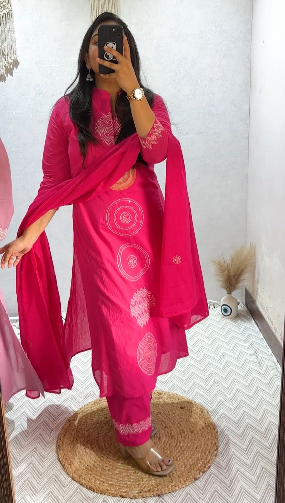 Cotton silly kurti Palazzo suit.