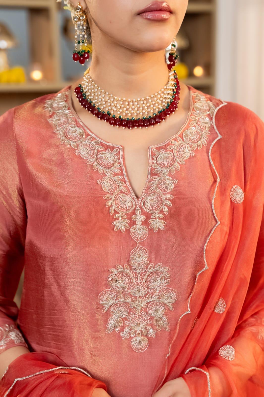 Crystal Silk Mul Chanderi Graceful Elegance Suit
