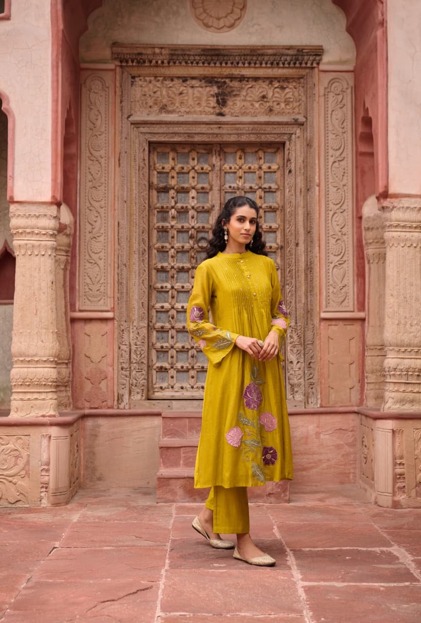 Mul Chanderi 3 piece Suit