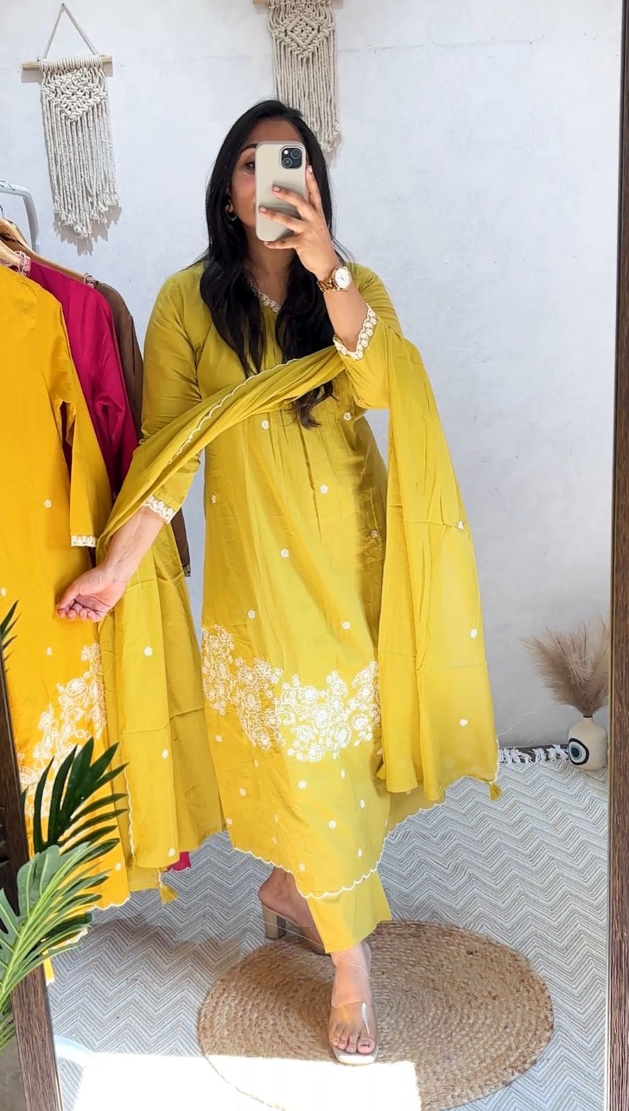 Cotton Thread Work Suit