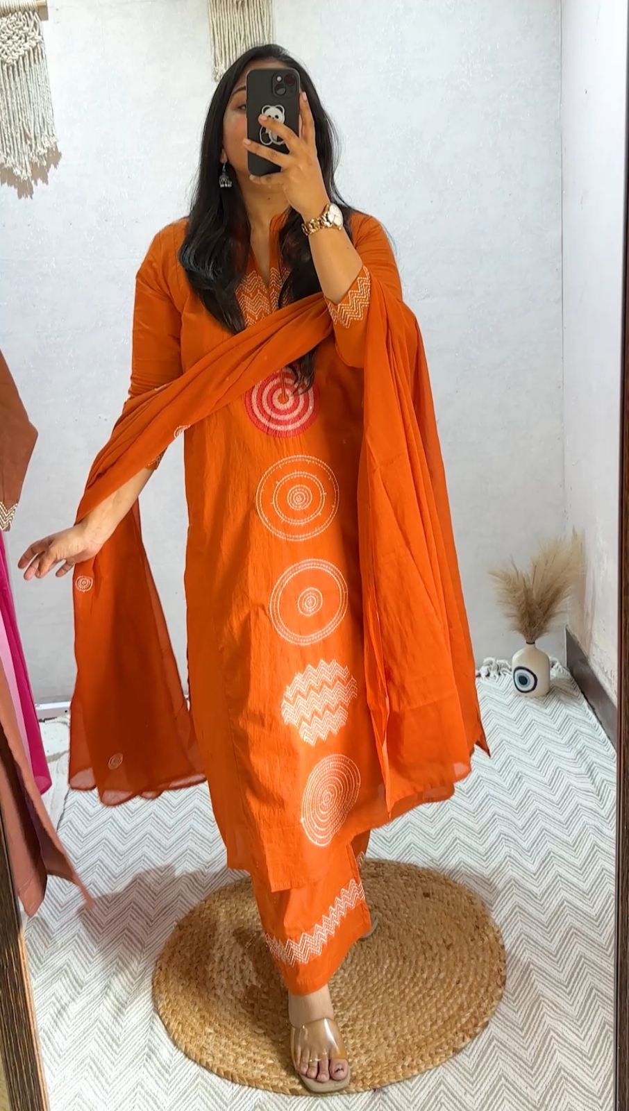 Cotton silly kurti Palazzo suit.