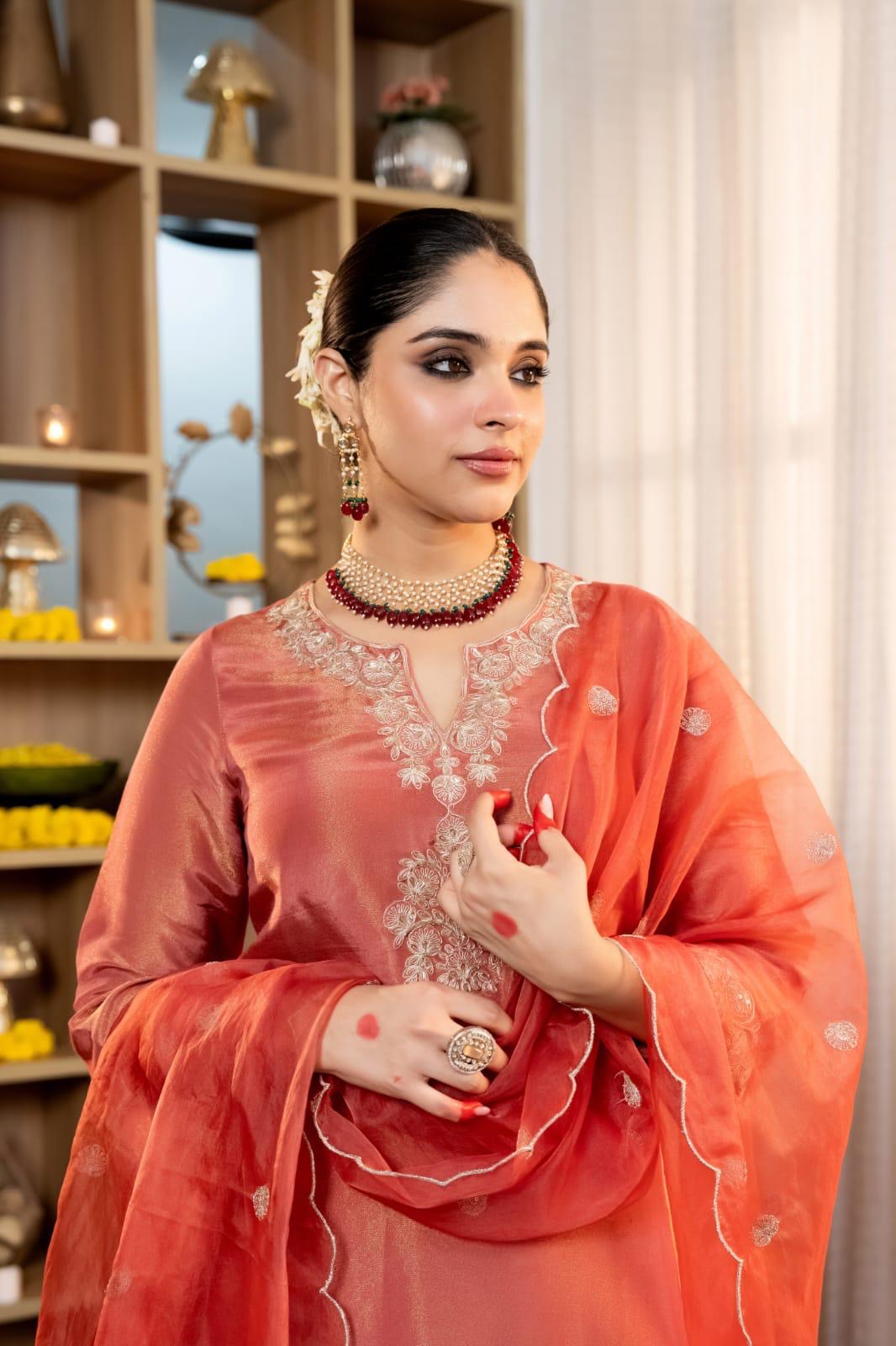 Crystal Silk Mul Chanderi Graceful Elegance Suit