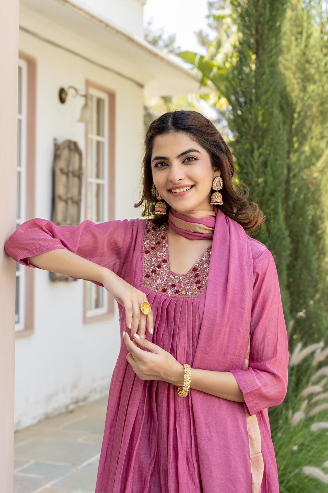Elegant Mul Chanderi Suit Collection