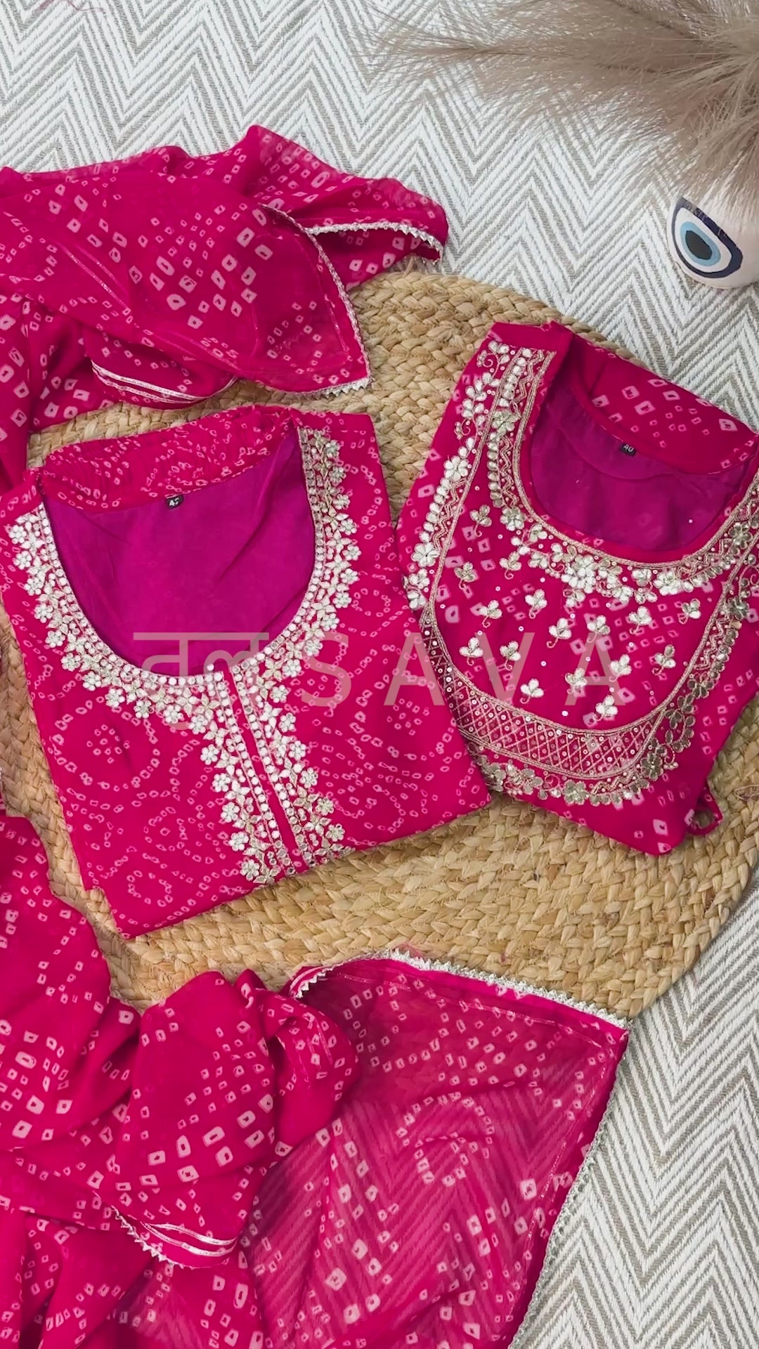 Bhandhani kurti Pant Suit