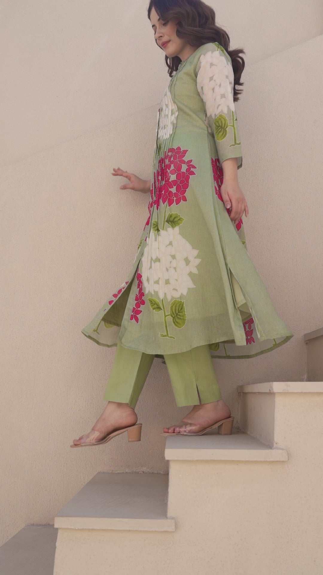 Elegant cotton 2 piece suit