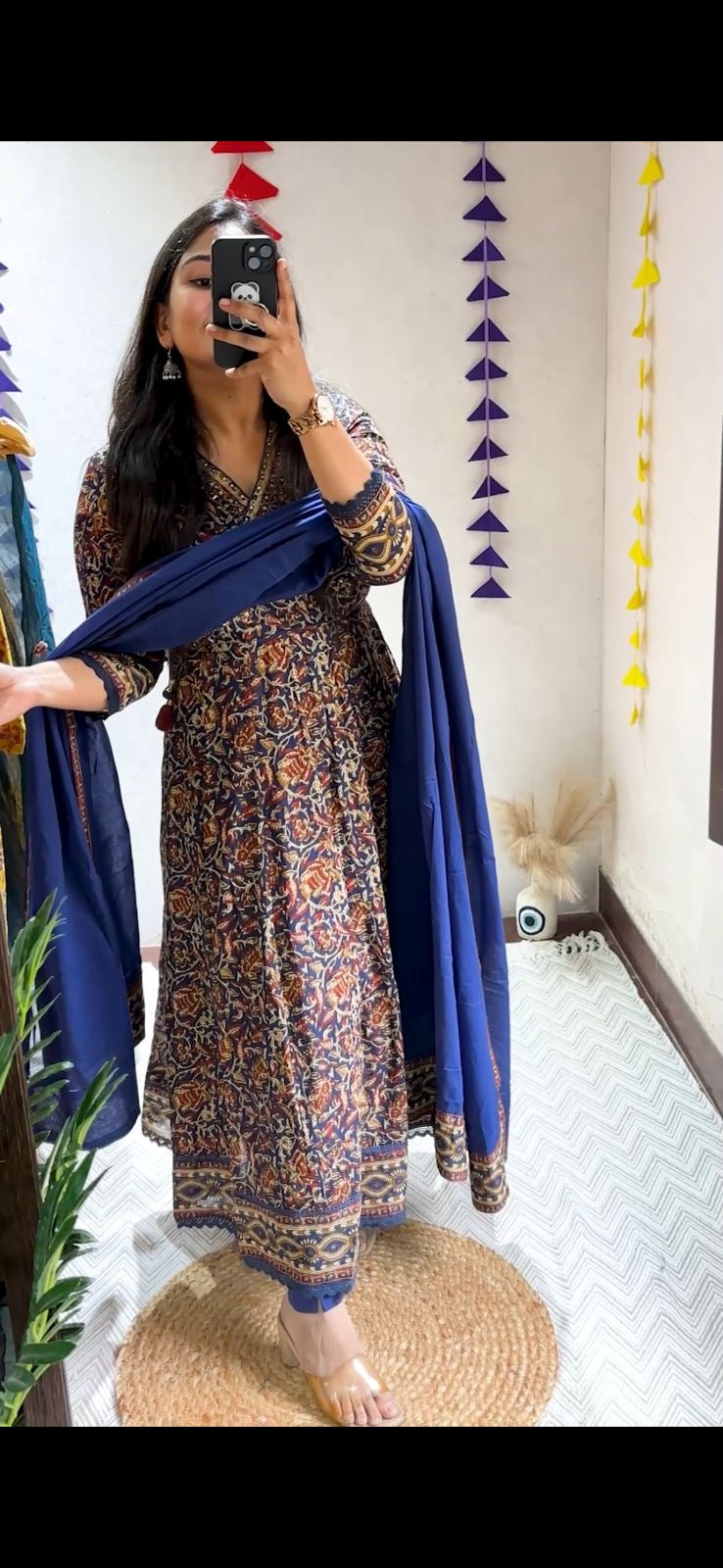 Pure Cotton Anarkali piece suit