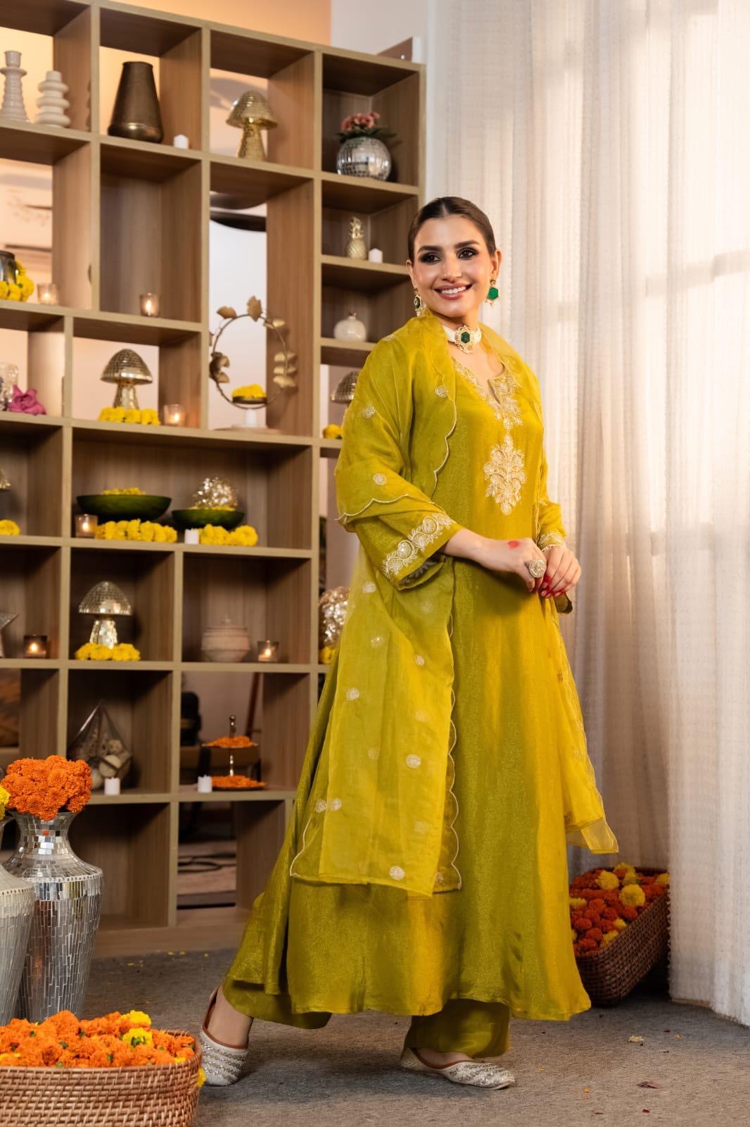 Crystal Silk Mul Chanderi Graceful Elegance Suit