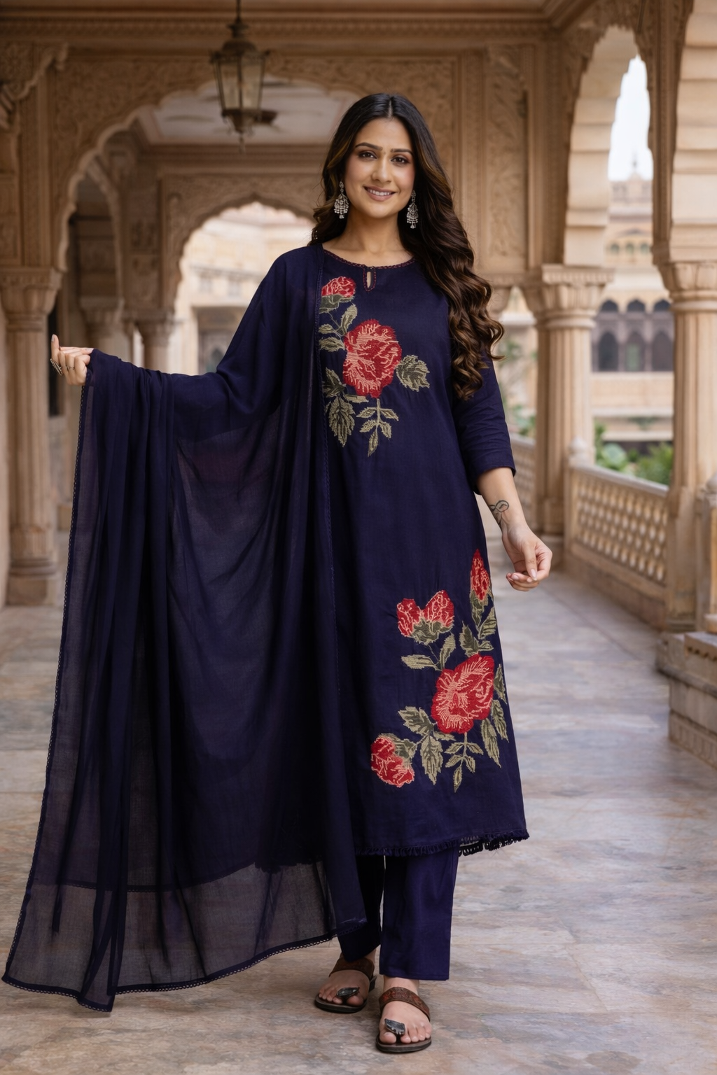 Pure Cotton Embroidery Suit