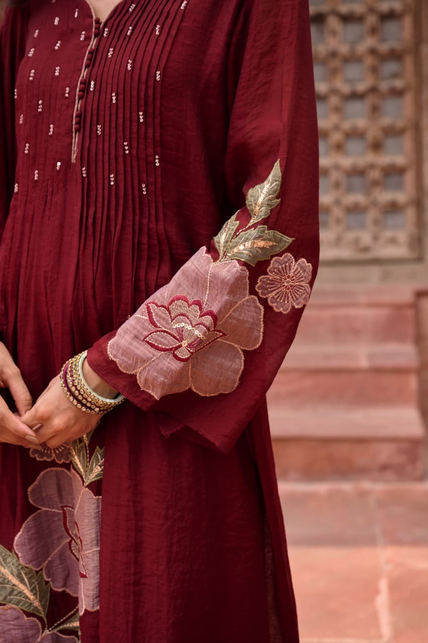 Mul Chanderi 3 piece Suit