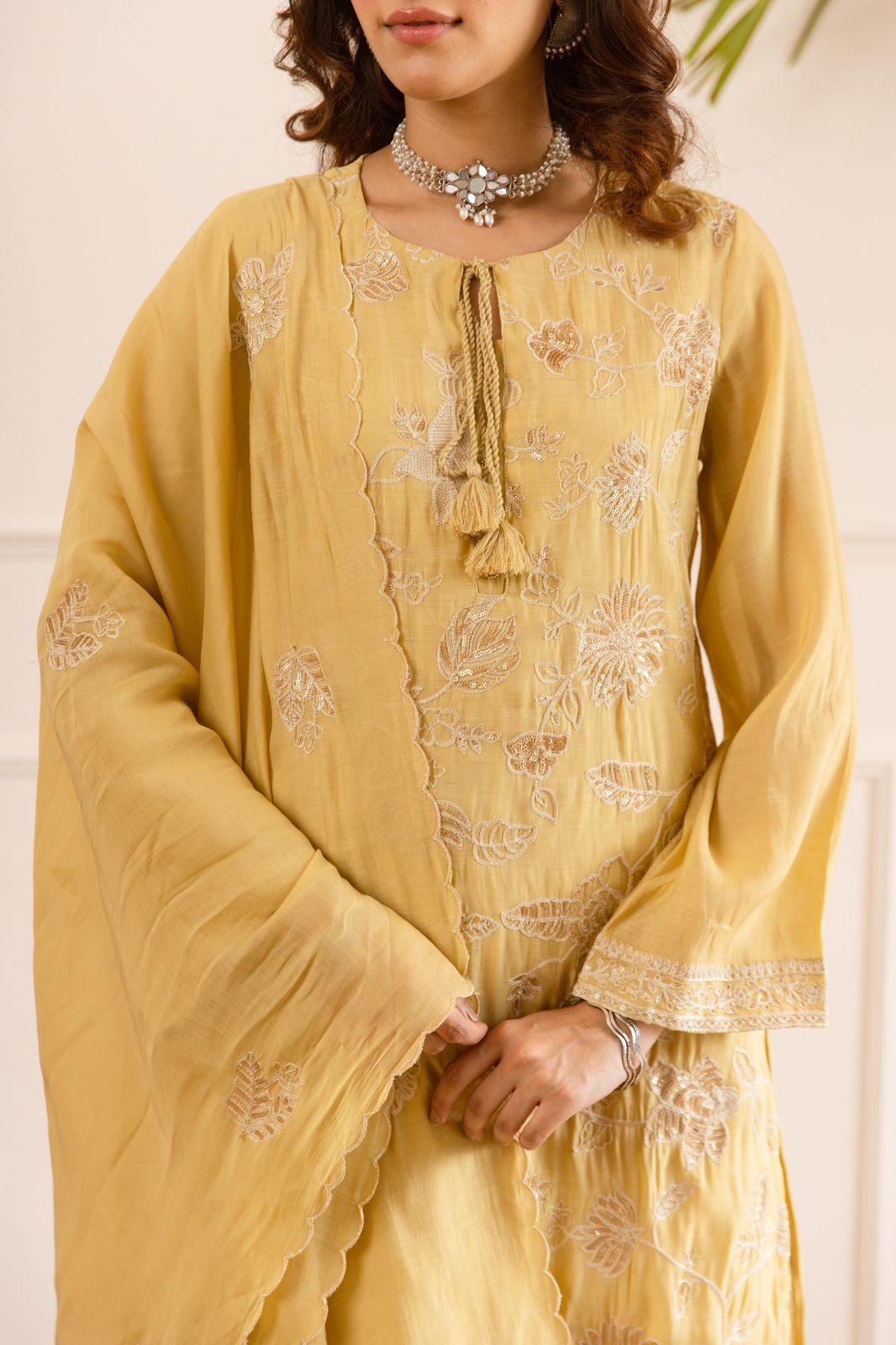 Elegant Mul Chanderi Plazzo Suit Collection