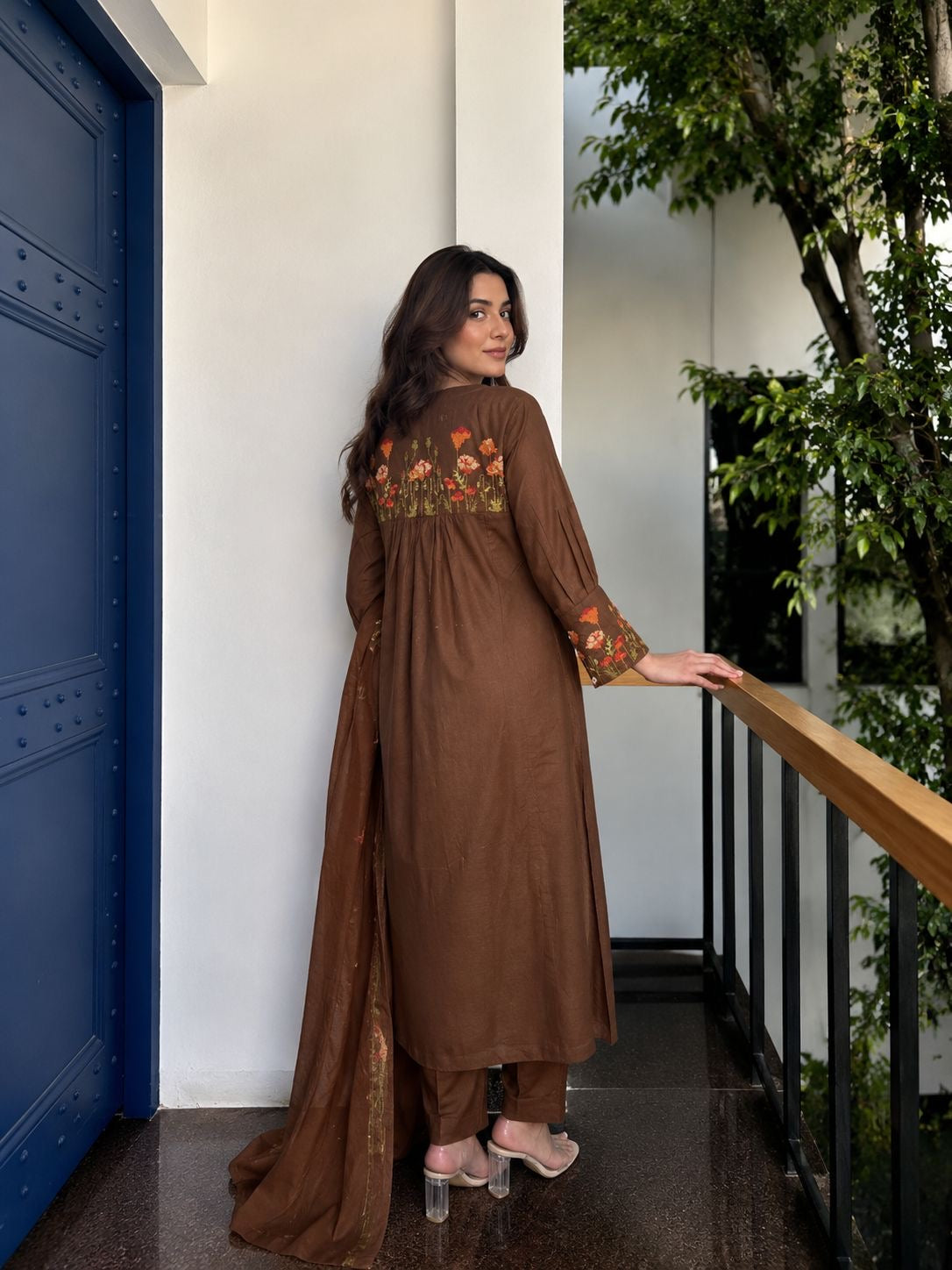 Cotton Thread Work Elegant Suit