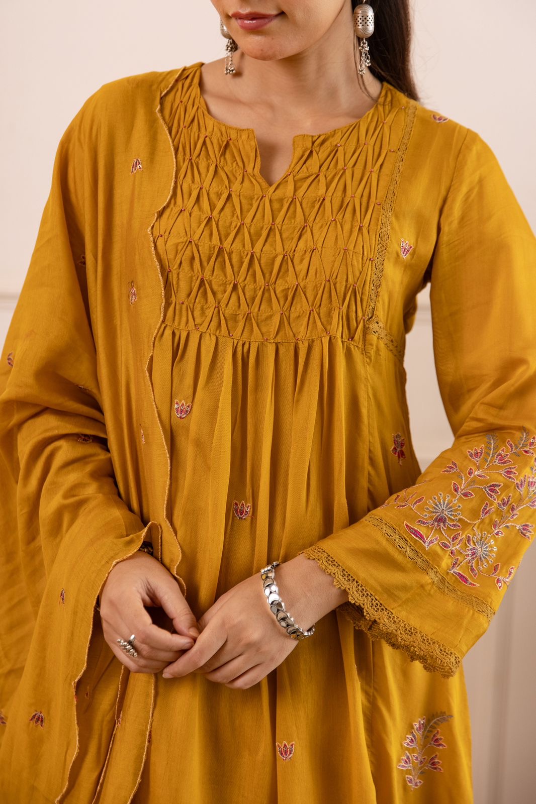 Mul Chanderi Stylish suit