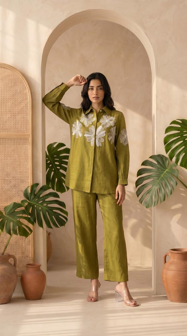 Cotton Thread Work Suit