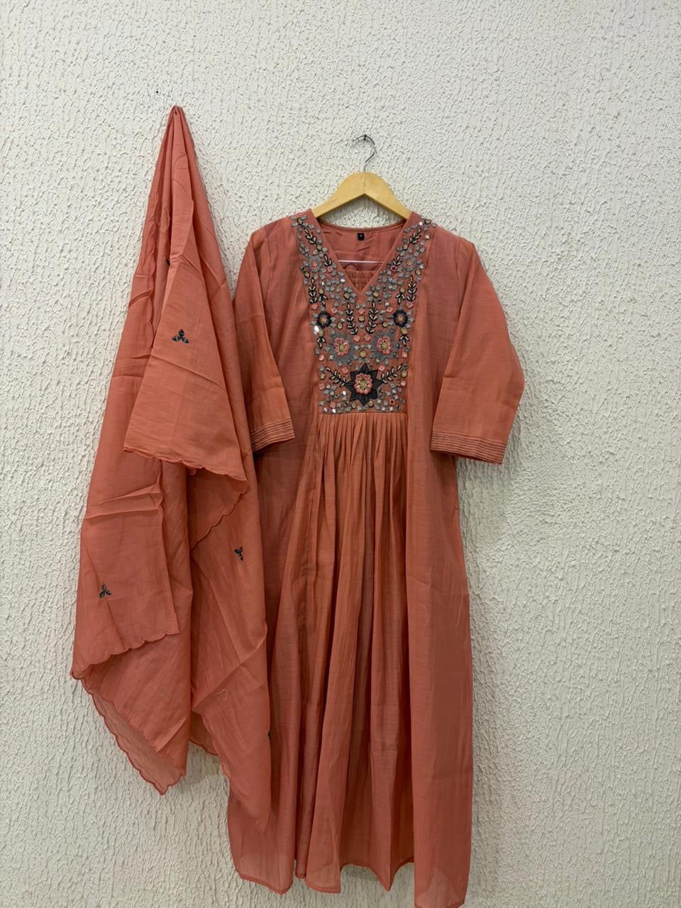 Budget Friendly Mul Chanderi Suit.