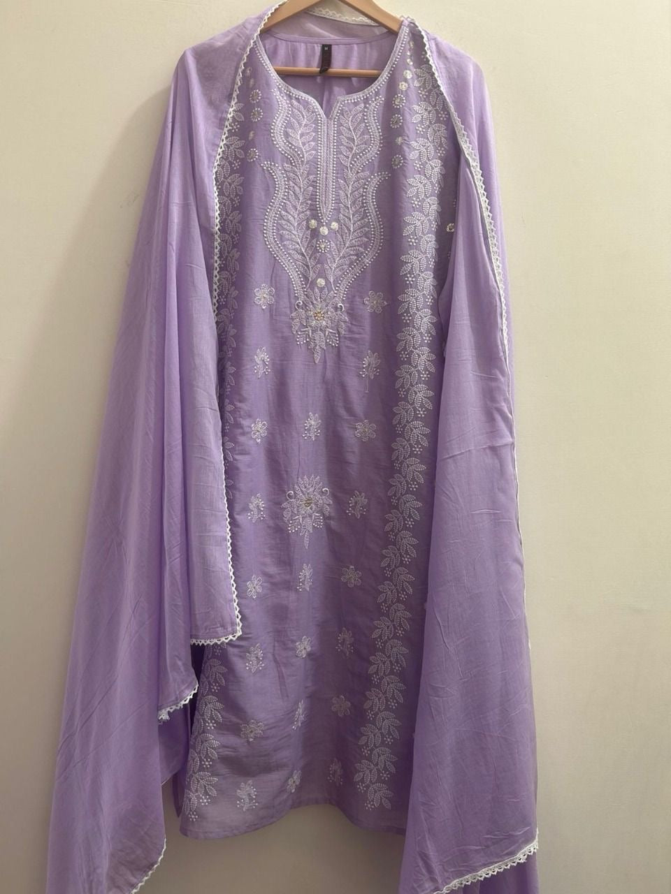 Soft Cotton Thread Work Suit