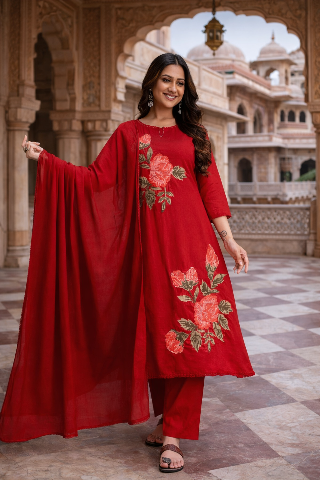 Pure Cotton Embroidery Suit