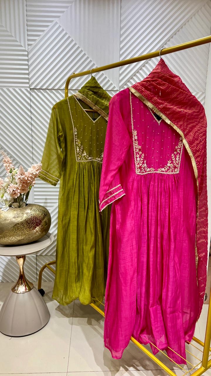 Premium Mul Chanderi Suit