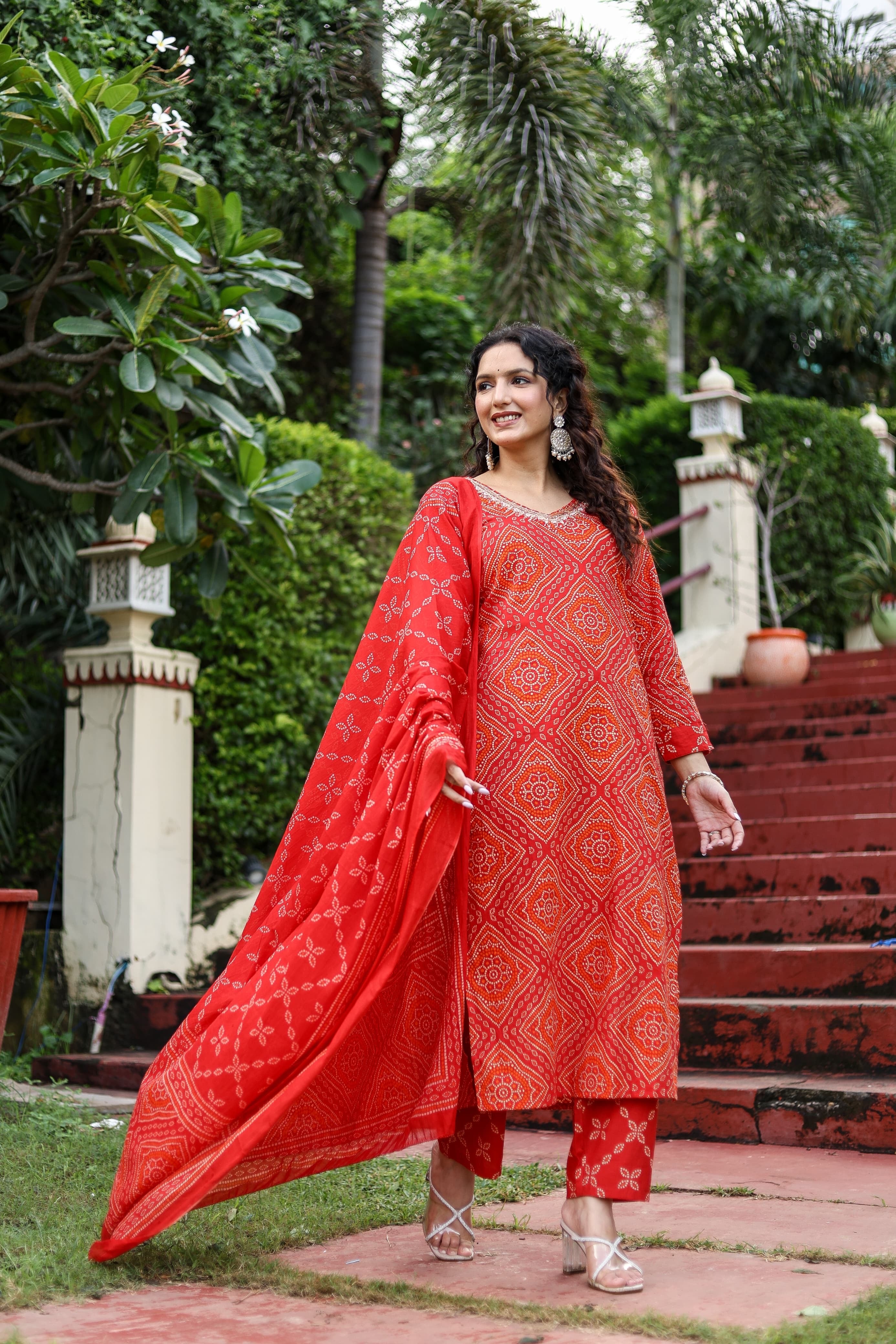 Cotton Bandhani Suit