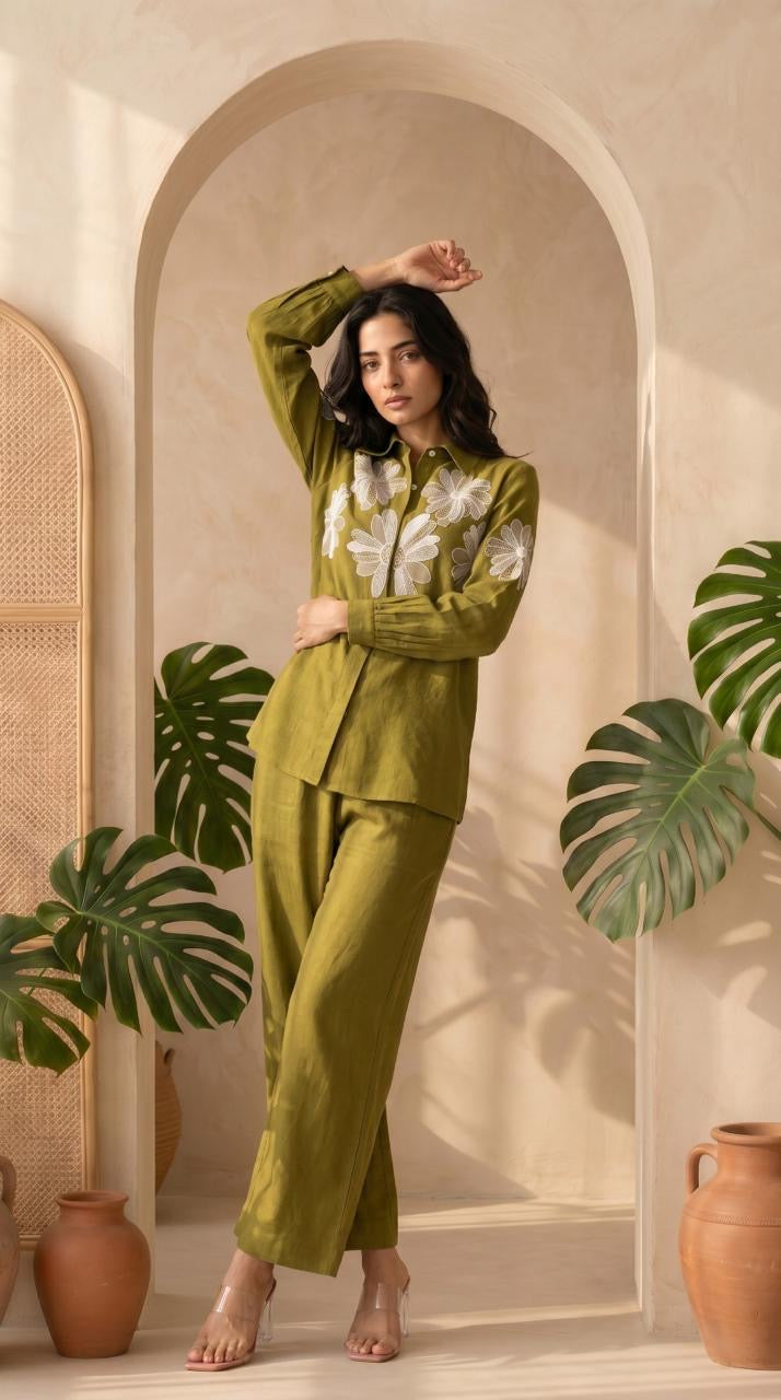 Cotton Thread Work Suit