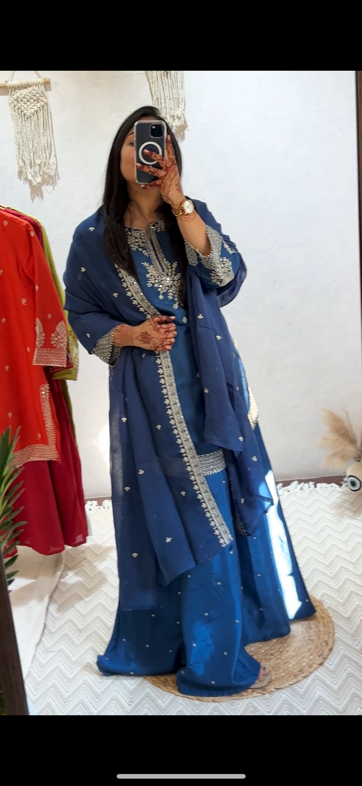 Pure Russian Silk hand work Suit