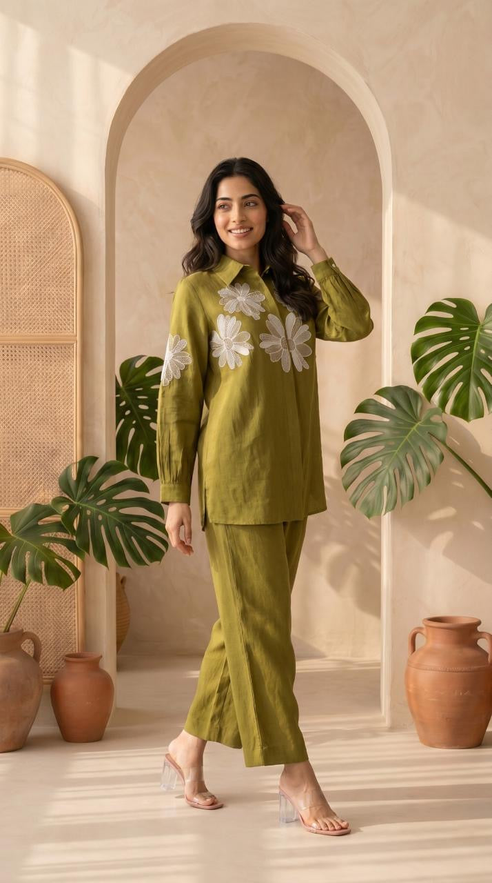 Cotton Thread Work Suit