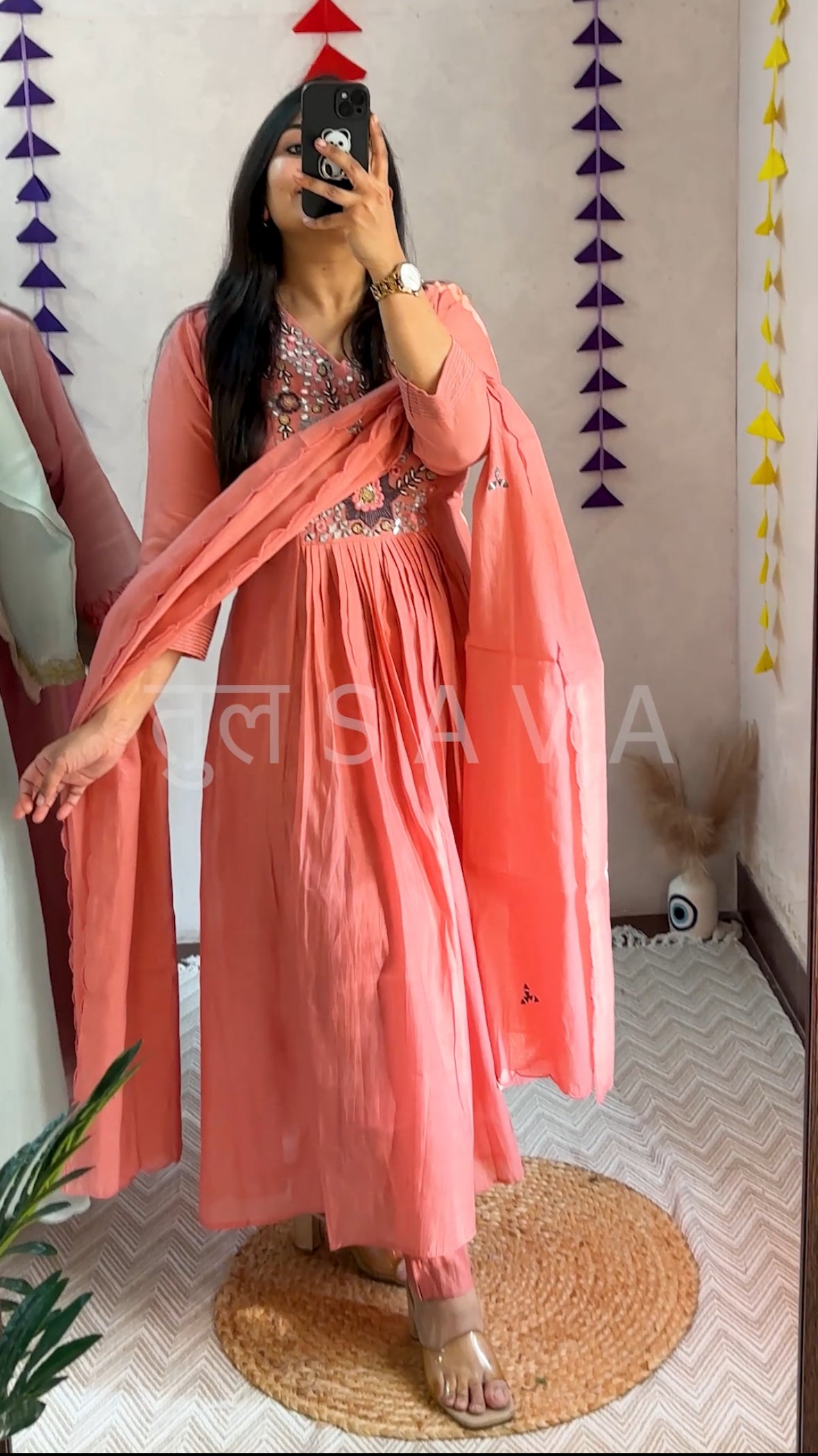 Budget Friendly Mul Chanderi Suit.