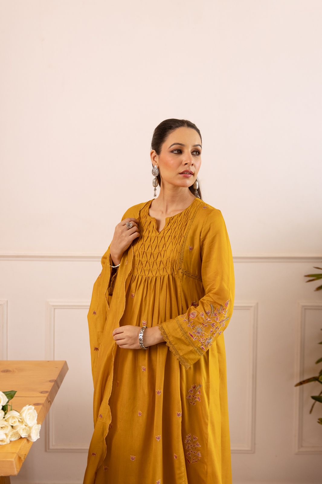 Mul Chanderi Stylish suit