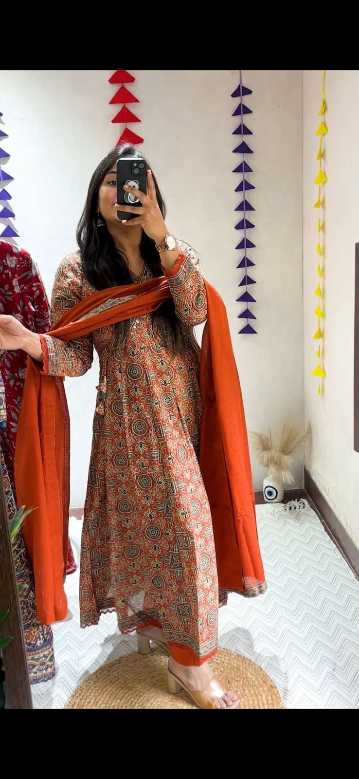 Pure Cotton Anarkali piece suit