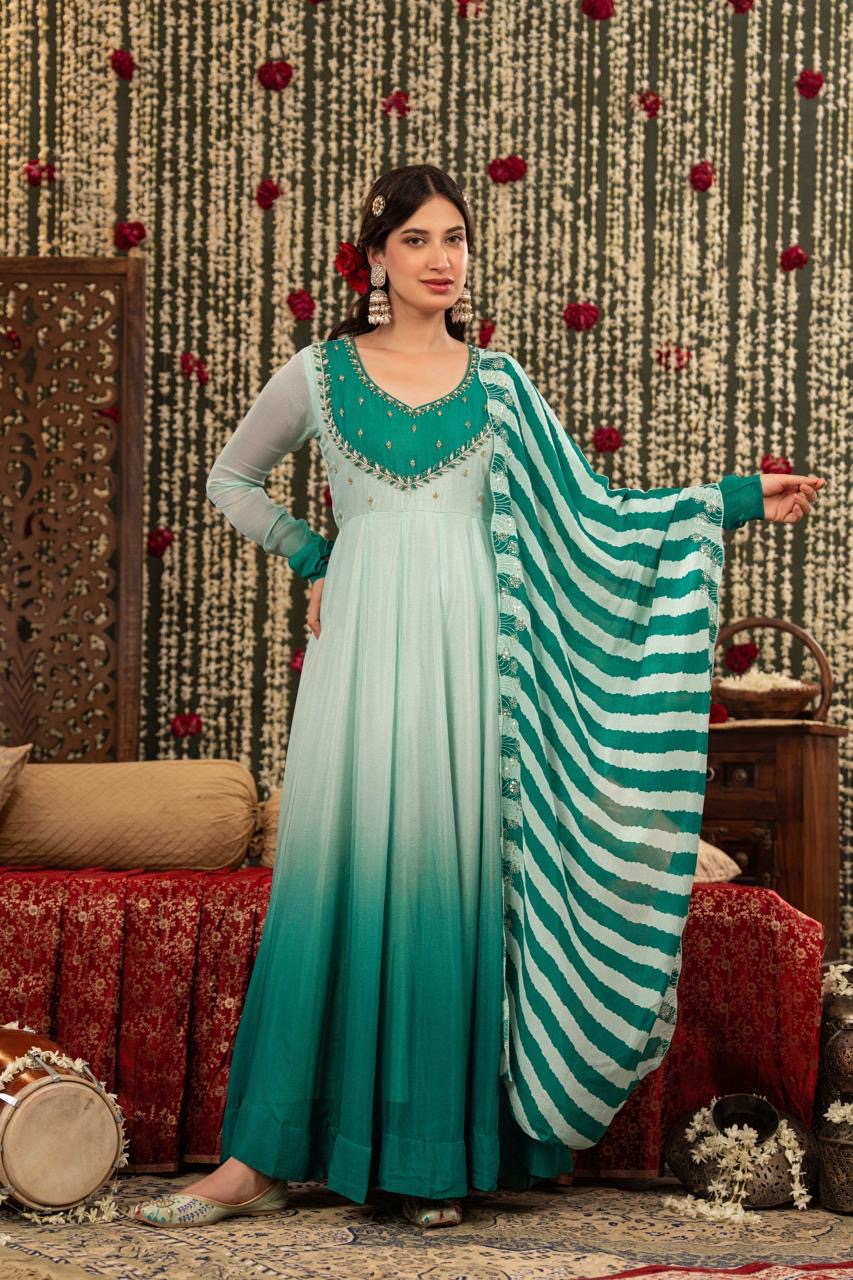 Lavender Noor Chinnon Anarkali Suit Set