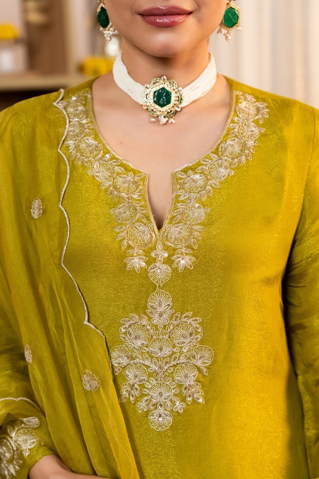 Crystal Silk Mul Chanderi Graceful Elegance Suit