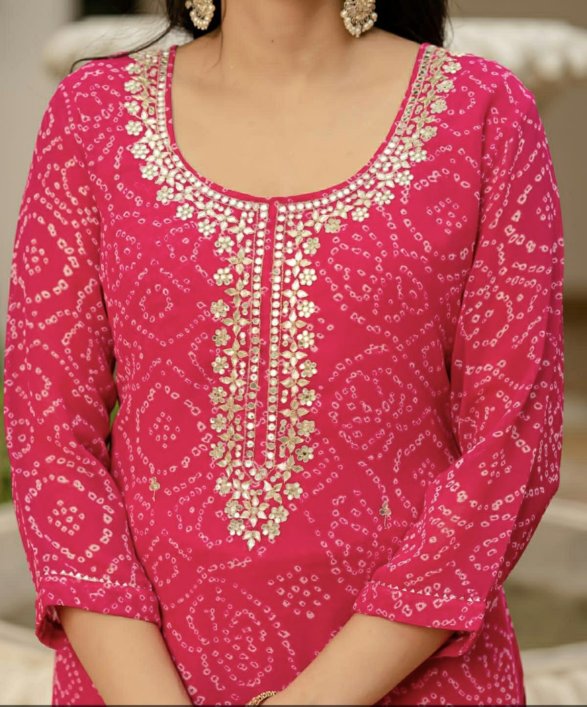 Bhandhani kurti Pant Suit