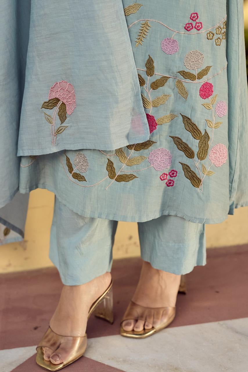 Mul chanderi elegance premium suit