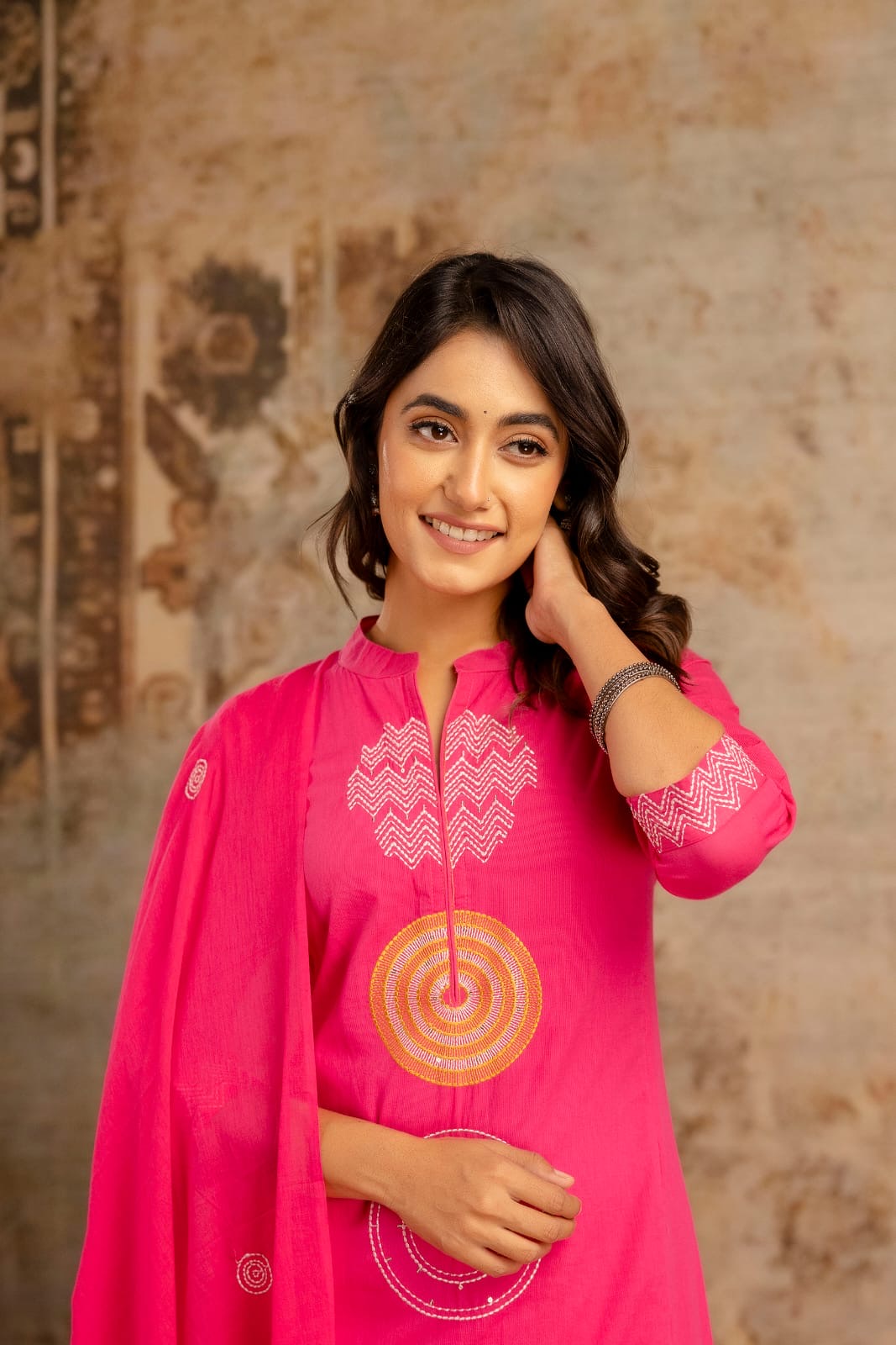 Cotton silly kurti Palazzo suit.