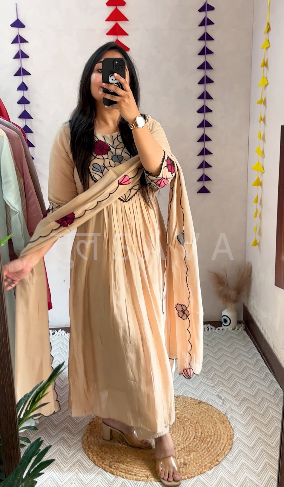 Budget Friendly Mul Chanderi Suit.