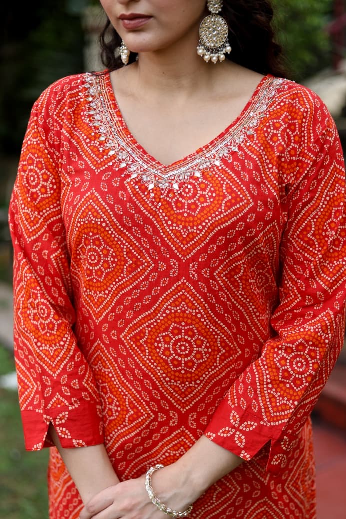 Cotton Bandhani Suit