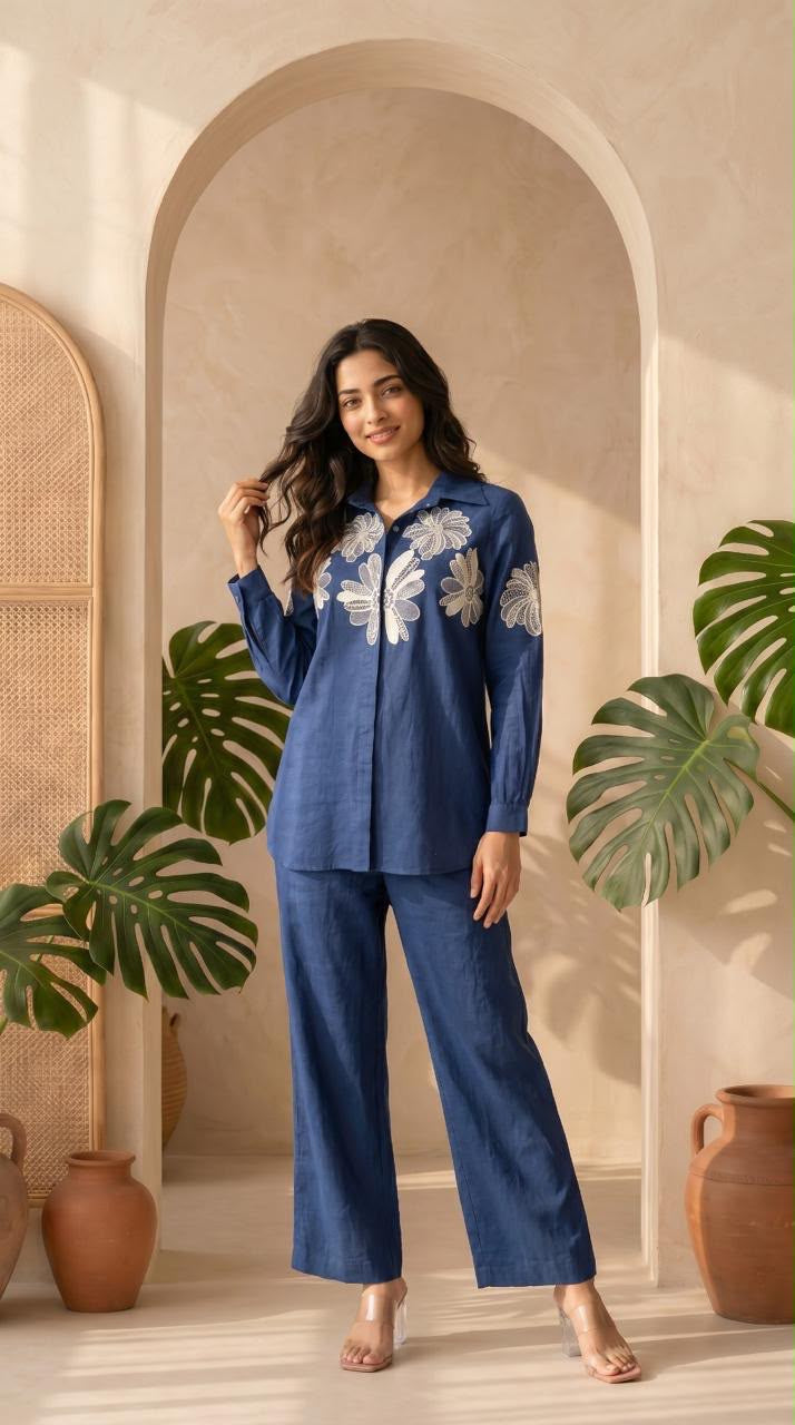Cotton Thread Work Suit