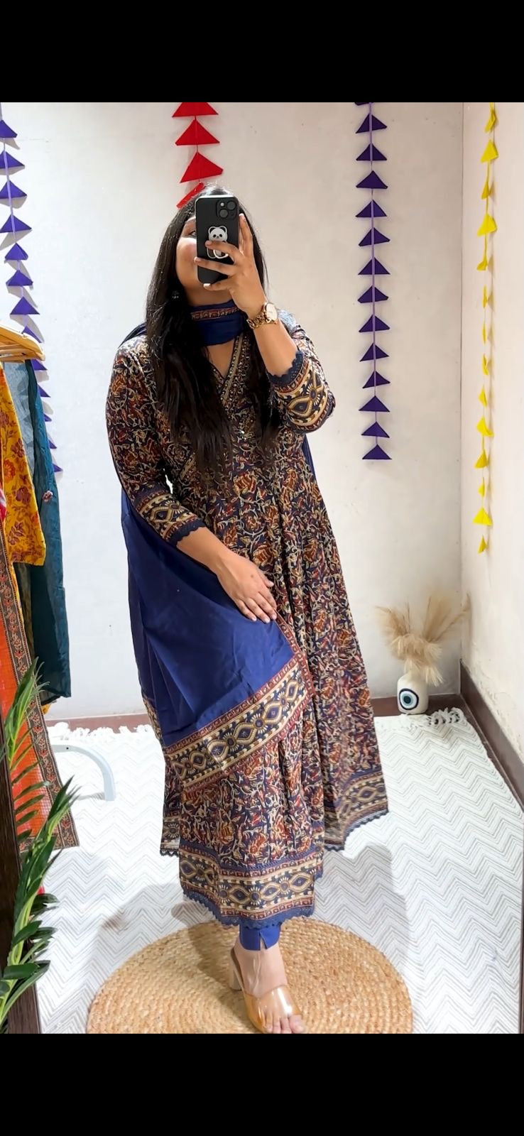 Pure Cotton Anarkali piece suit