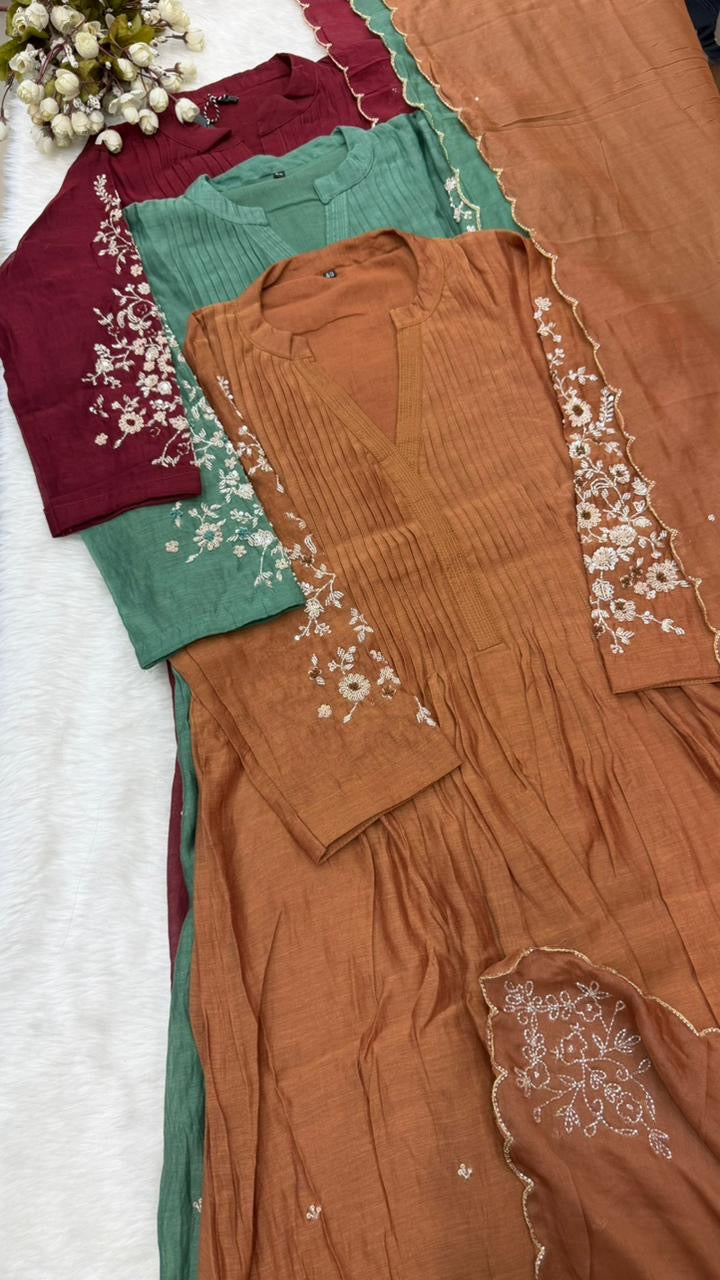 Banarasi Premium Mul Chanderi Suit