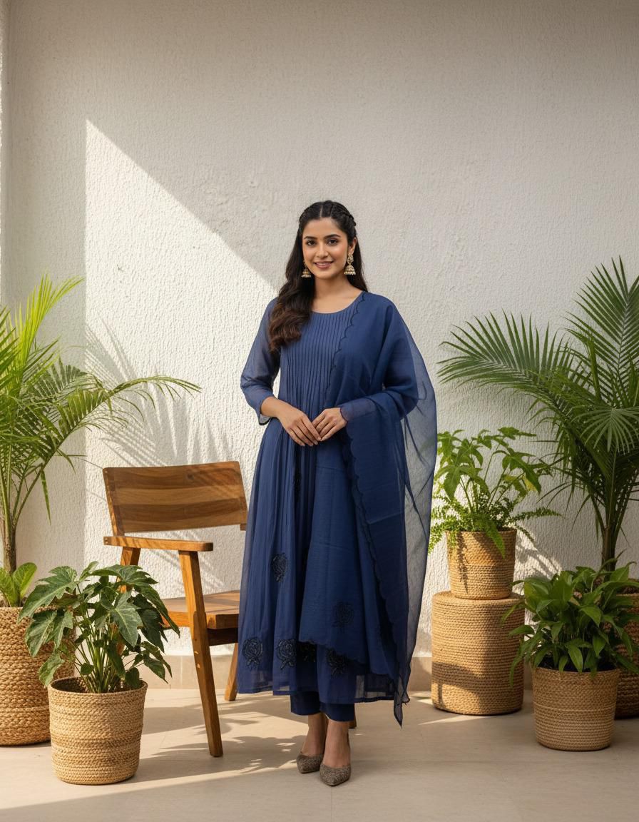 Ruhani Hues Mul Chanderi Suit Sets