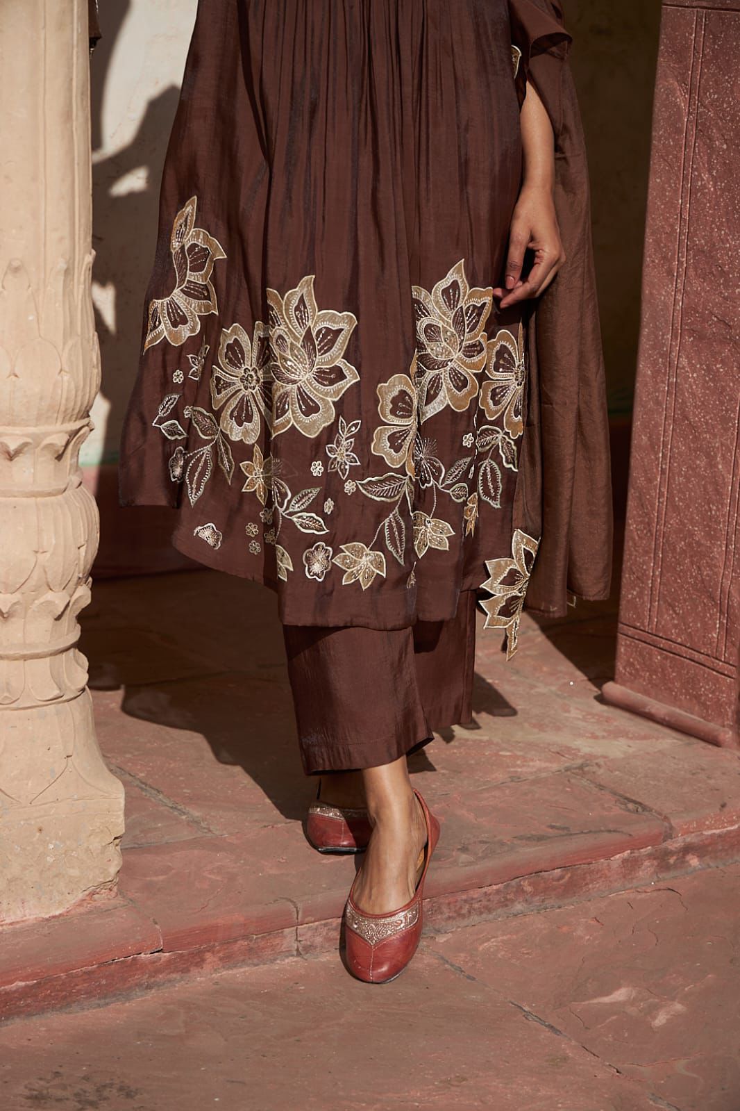 Saanjh Pushp Mul Chanderi Set
