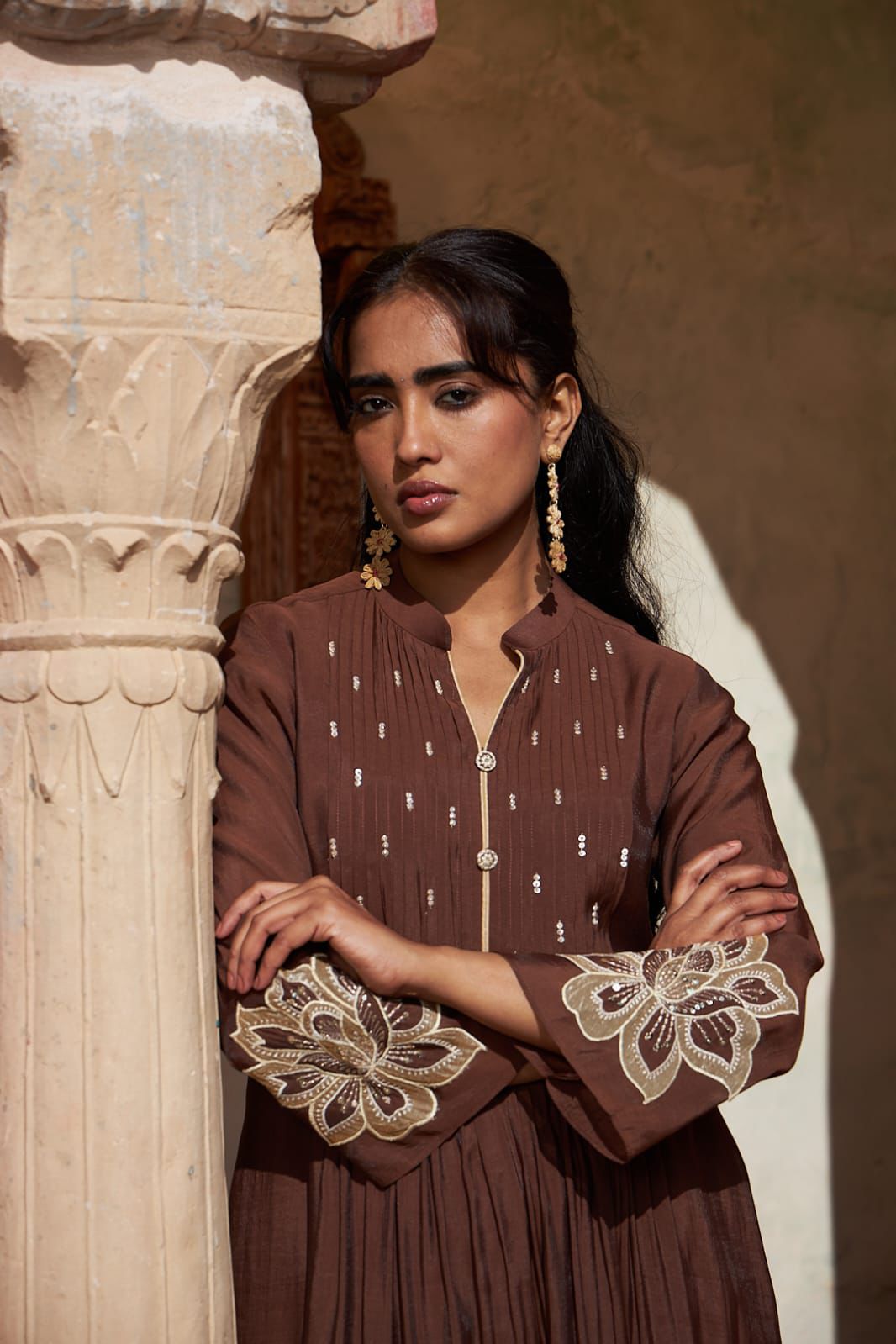 Saanjh Pushp Mul Chanderi Set