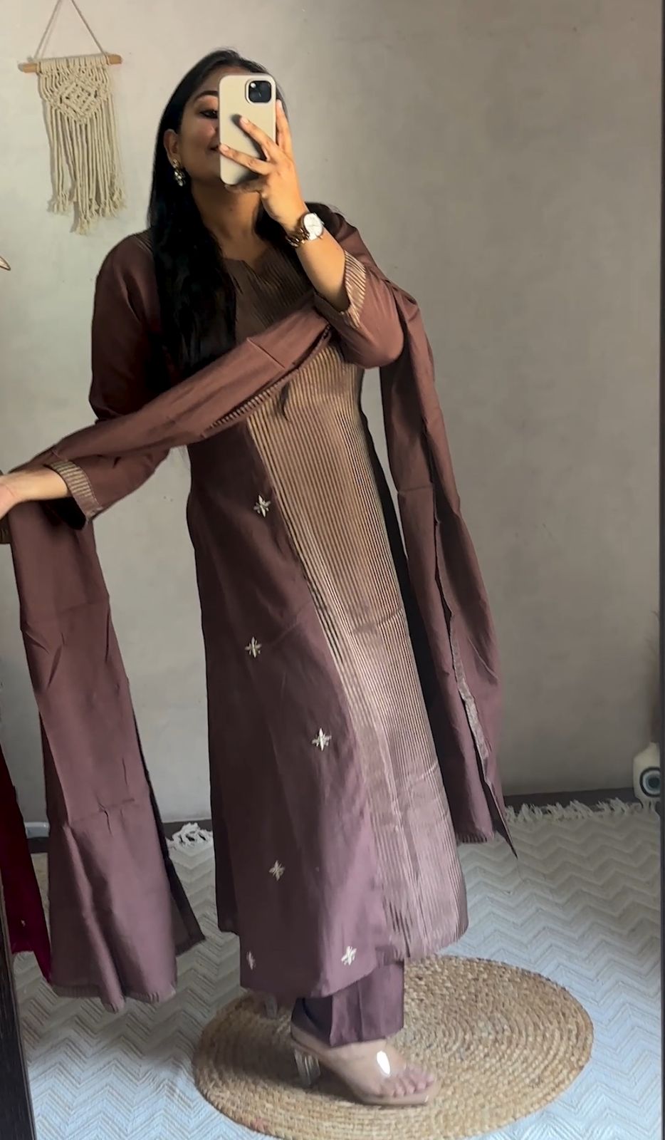 Noorika Handwork Mul Chanderi Set
