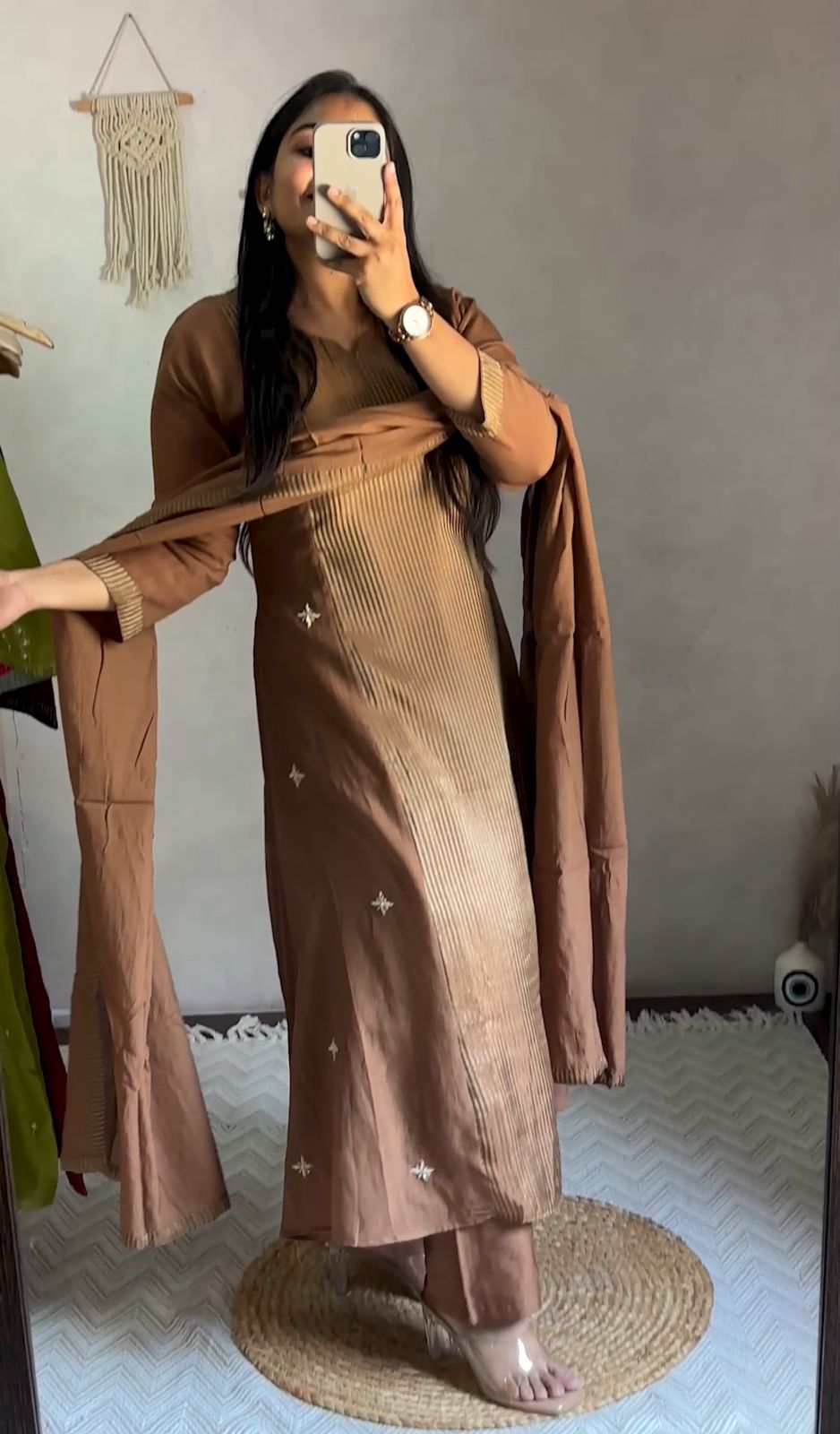 Noorika Handwork Mul Chanderi Set