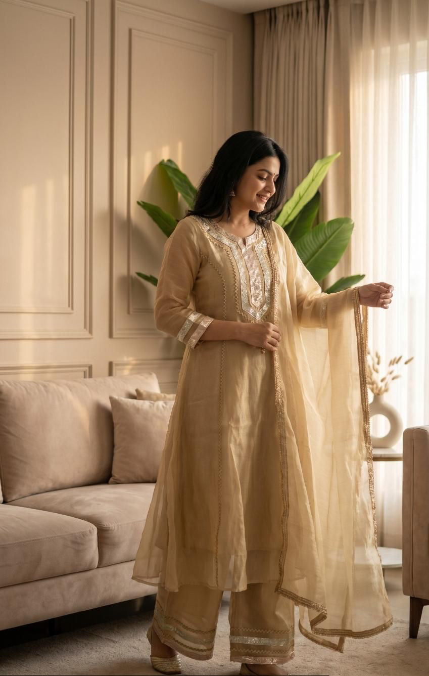 Sheen Glass Tissue Suit Set