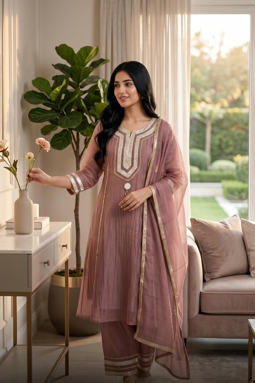 Sheen Glass Tissue Suit Set