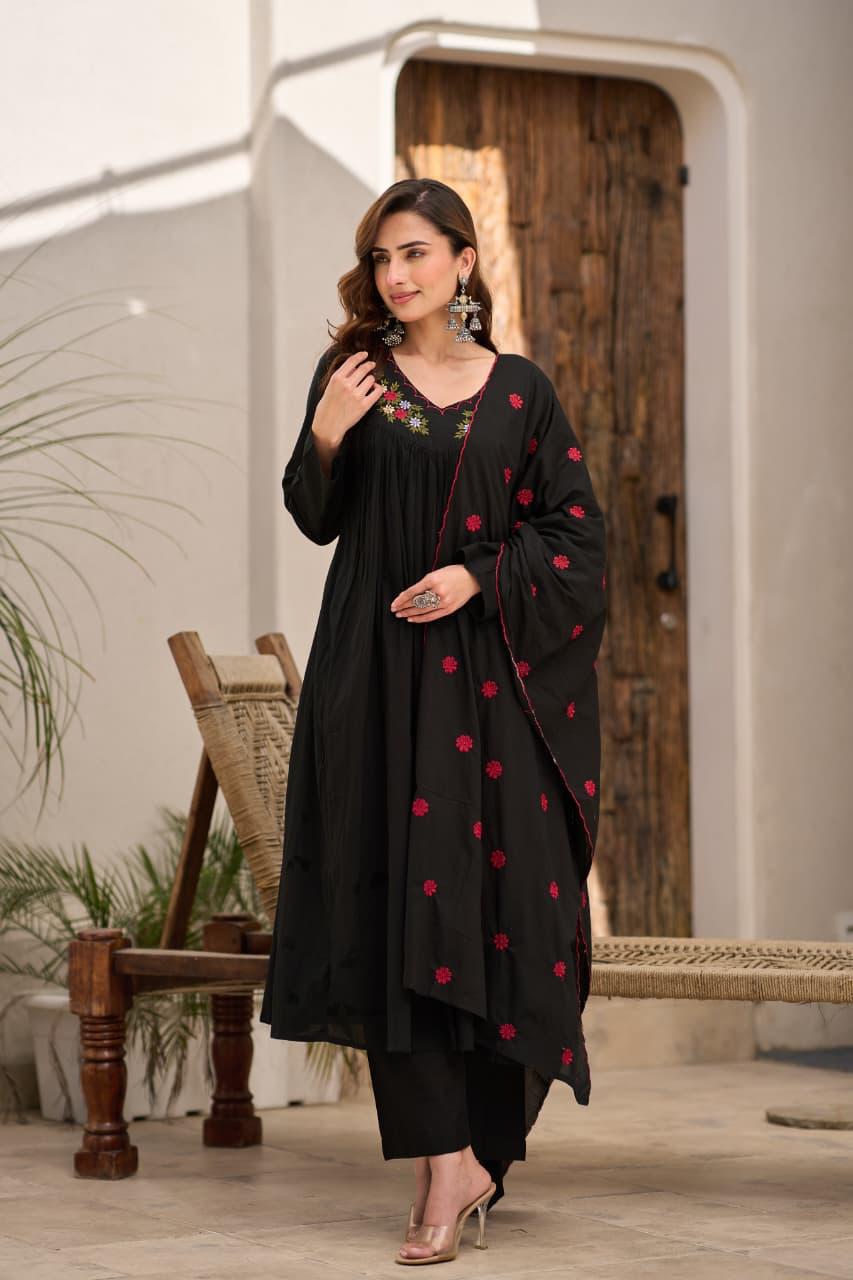 Phoolkari Cotton Suit Sets
