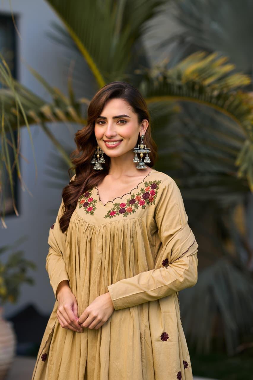 Phoolkari Cotton Suit Sets