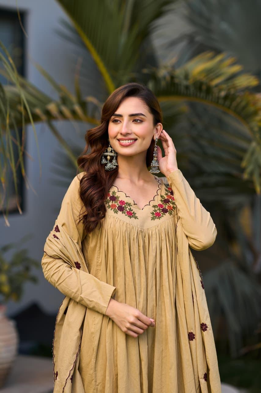 Phoolkari Cotton Suit Sets