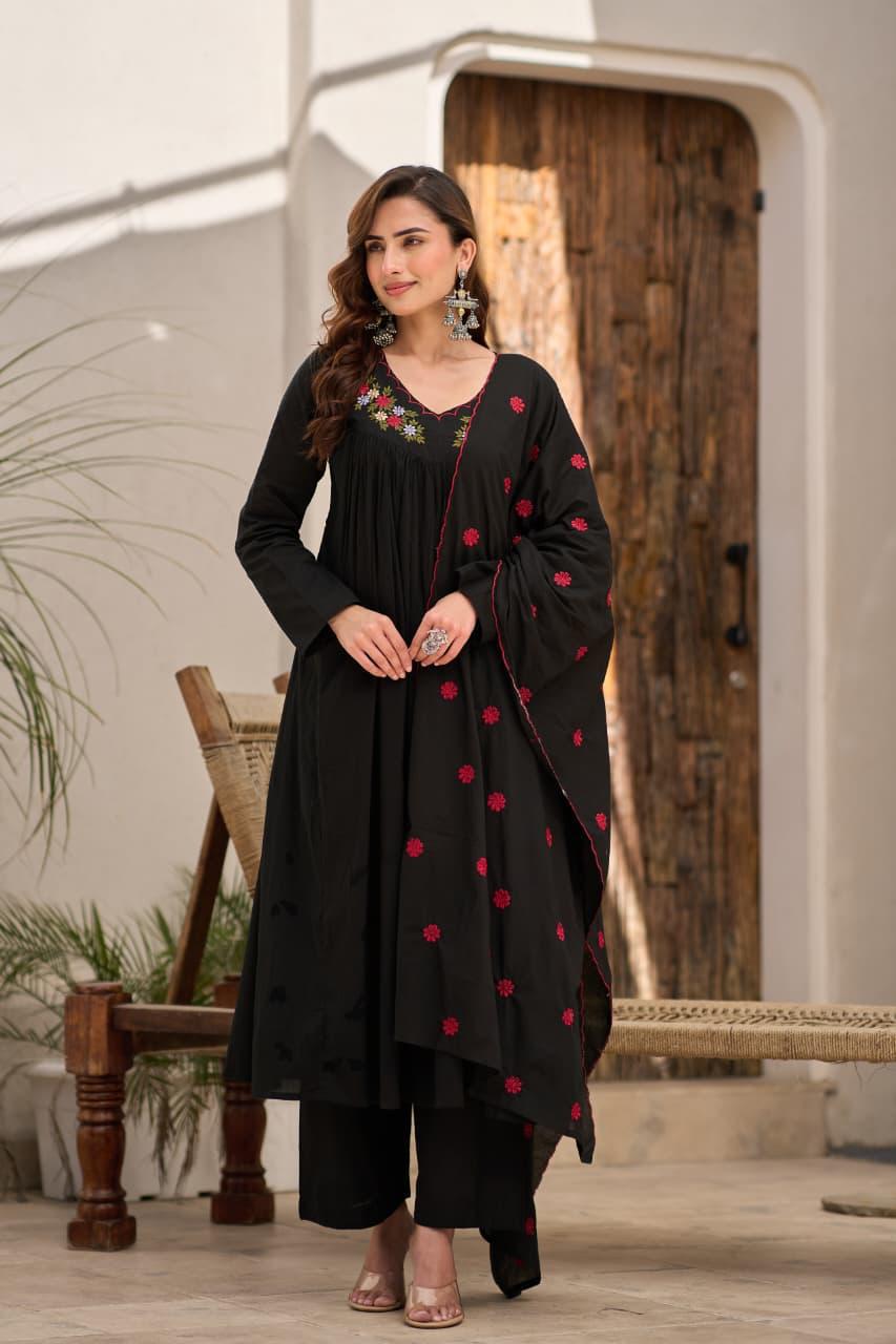 Phoolkari Cotton Suit Sets